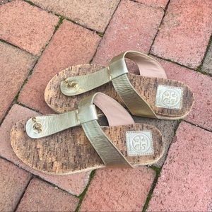 Tory Burch espadrilles gold sandals
